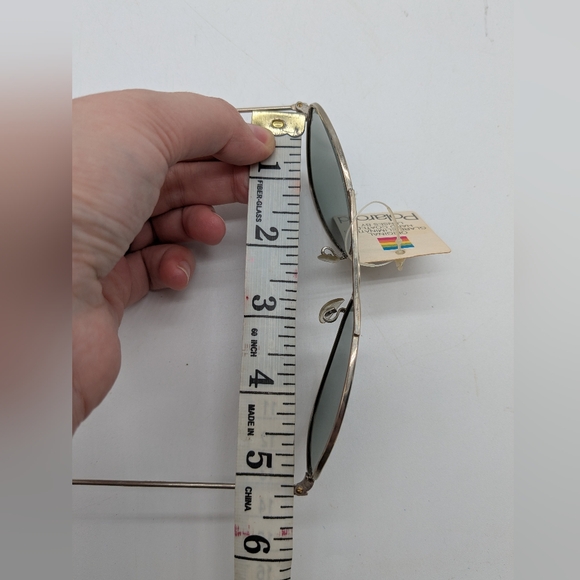 Polaroid Vtg 70s Bonneau Aviator Pilot Silver Unisex Sunglasses Original A001 - Picture 12 of 14